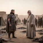 Samuel confronting the captured Amalekite king Agag