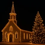 church christmas lights