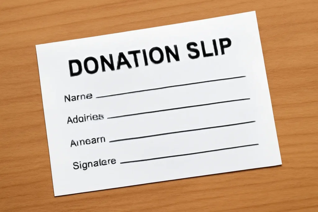 donation slips