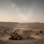 Jacob resting beneath the stars during his dream at Bethel