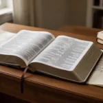 KJV and NKJV Bibles open on a quiet study desk